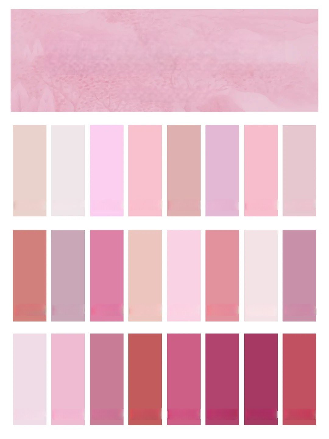 Pink Tone artificial floral color palette board