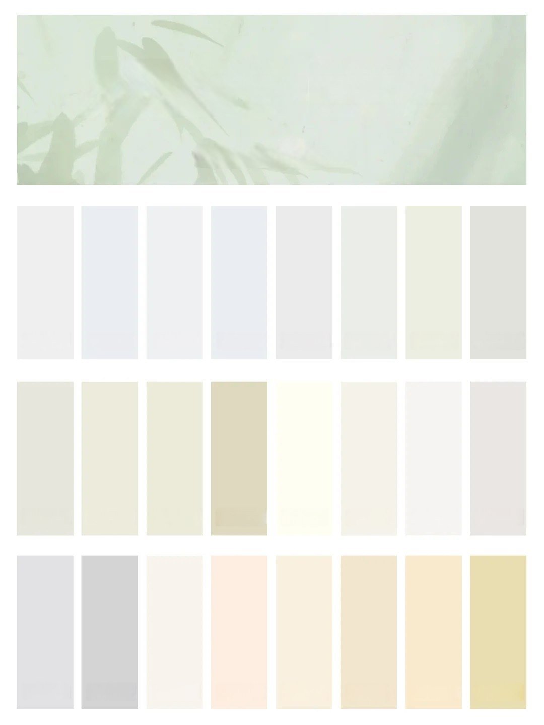 White Tone artificial floral color palette board